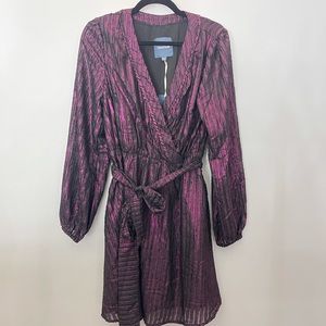 Purple Metallic ModCloth Dress Size L NWT